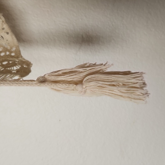 Womens Crochet Cover Up Half Sleeves Lace Knitted Tassel Tie Kimono Beachwear OS - Picture 7 of 12